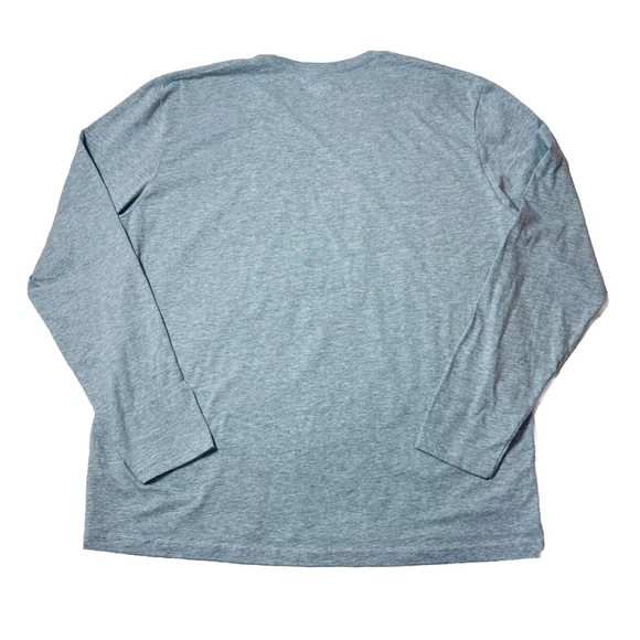 WOHVEN Men's 2X Gray Tropical Vacation Graphic T-Shirt Cotton Blend Long Sleeve - Picture 6 of 7